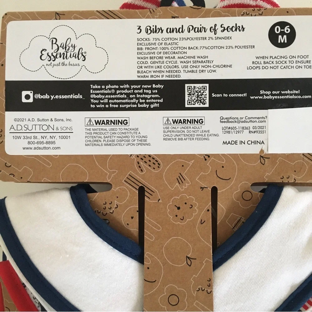 Baby Bibs and Bootie Set “Red White & Blessed” 4th of July NEW | Baby Essentials